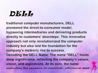 ▷ meaning of the name DELL (✔)