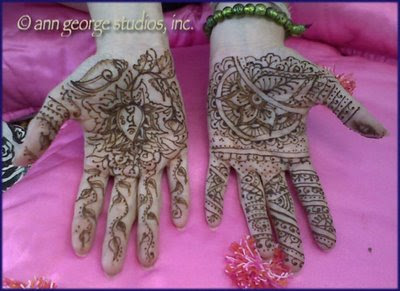 wedding henna tattoo full palms