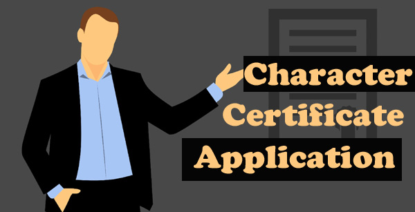 Character Certificate Application Hindi English