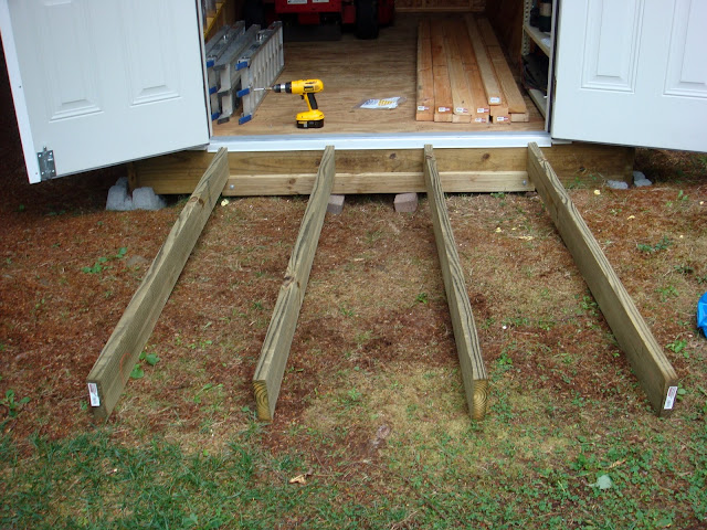 Lawn Mower Ramp for Shed