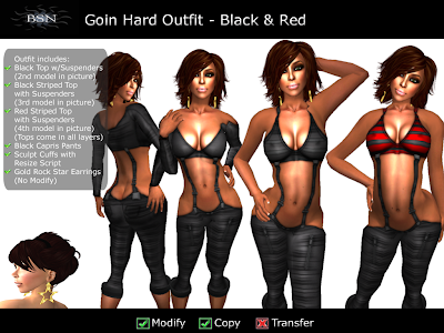 BSN Goin Hard Outfit - Black & Red
