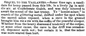 From the Montana Post, November 4, 1865