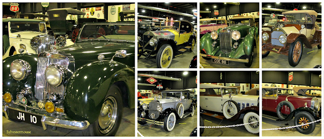 old automobile photos collage