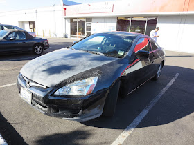 Accord with oxidized paint before repainting at Almost Everything Auto Body.