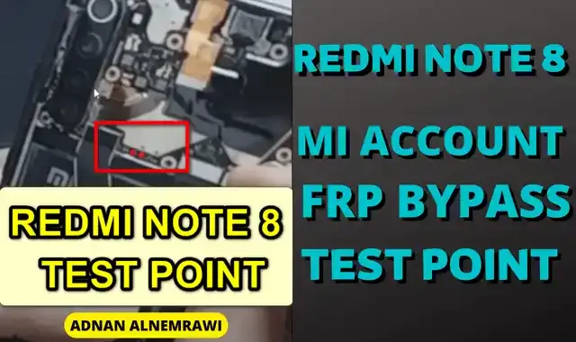 xiaomi redmi note 8 mi cloud,frp bypass,test point