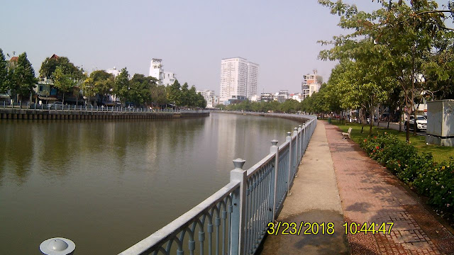The Nhie Loc Channel river esplanade