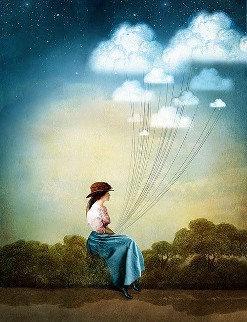 Catrin Welz-Stein  ilustrações surreais estilo vintage fantasia photoshop sonhos oníricos