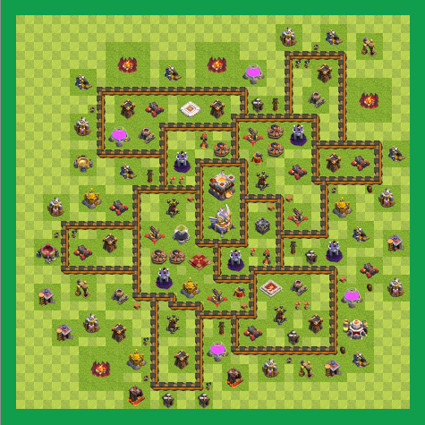 War Base Town Hall 11 (anti 3 Layout) (By dubl0-Dedication)