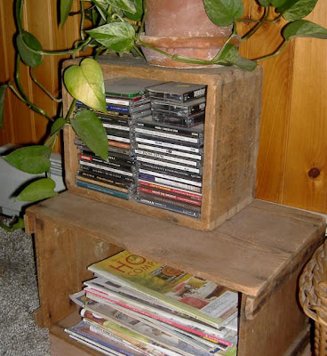 wood box plant stand