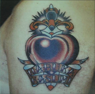 heart and banner tattoo tattoos heart