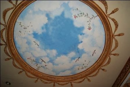 Jasa lukis gambar awan diplafon plafon  motif  awan Jasa 