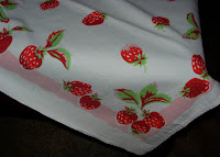 Vintage Tablecloth with Strawberries