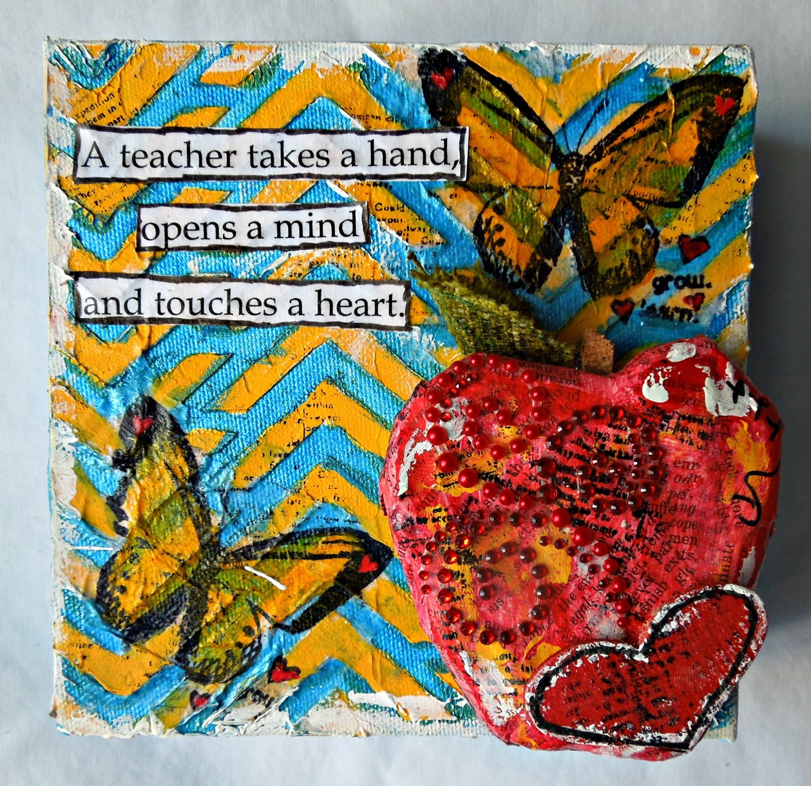 decoupage foil with tin a Hand Teacher A Takes Inspirations Creative Paint: