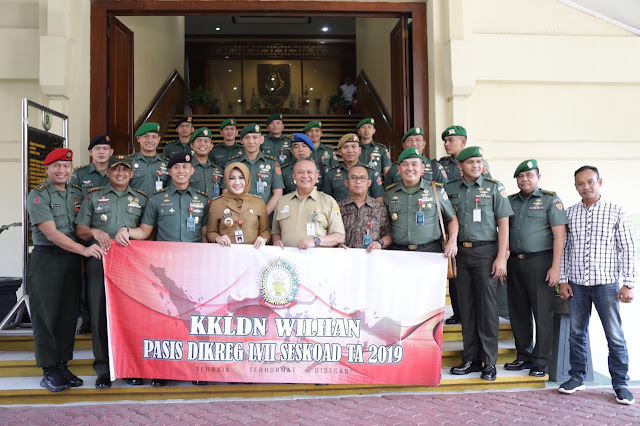 Pasis Dikreg LVII Seskoad TA 2019 Lakukan Audensi Dengan Bupati Klaten