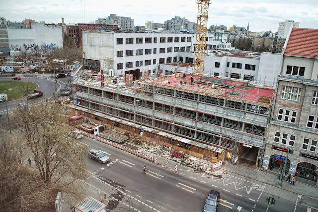 Baustelle Erweiterung AUFBAU HAUS durch den Neubau Prinzenstraße 84, 10969 Berlin, Moritzplatz, Oranienstraße, 17.03.2014