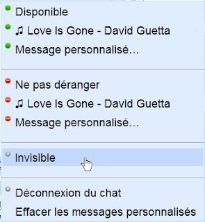 gmail statut invisible