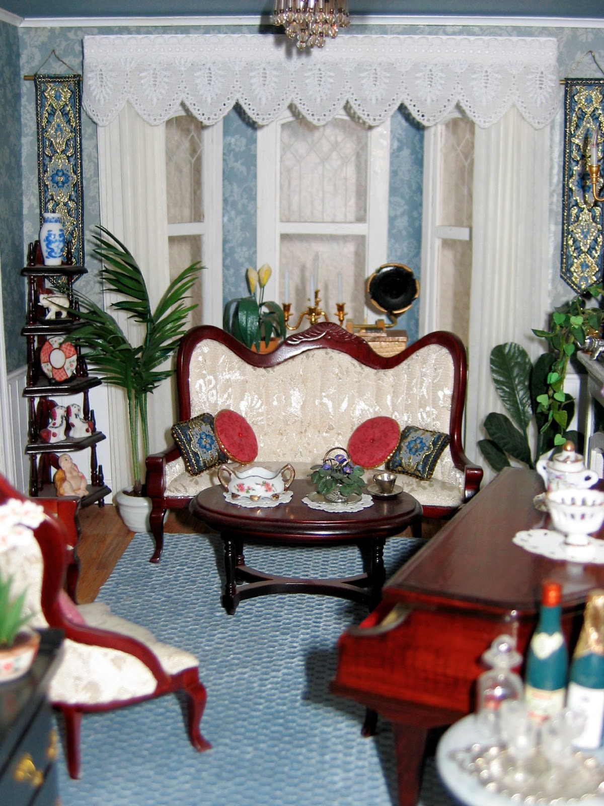 BluKatKraft Victorian  Dollhouse Living  Room  1 12 scale 