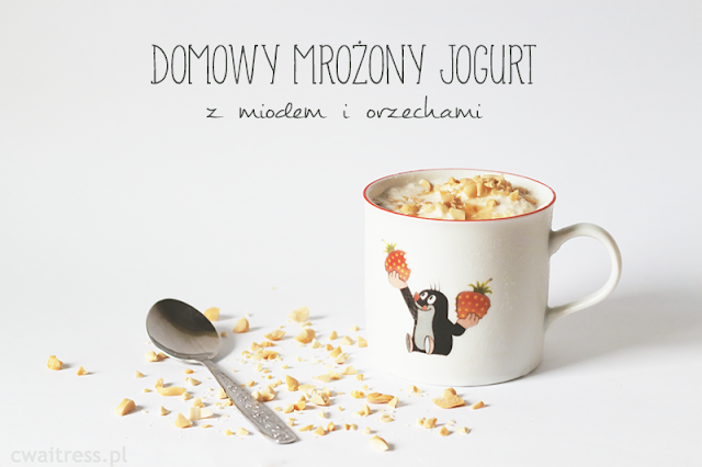 Domowy mrożony jogurt z miodem i orzechami