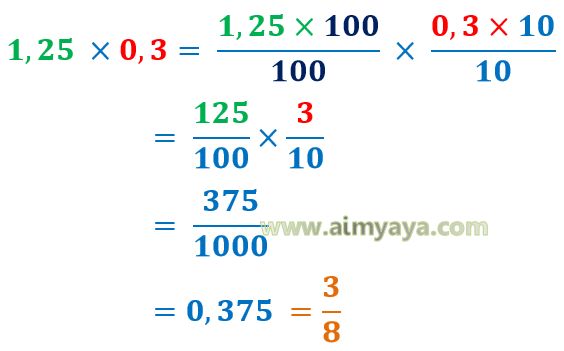  Gambar: Contoh Jawaban Soal perkalian pecahan desimal 