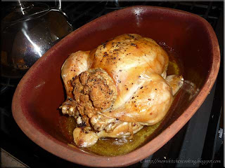 roasted chicken in gas oven