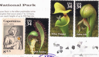 Stamp: English Sundew, Cobra Lily and Yellow Trumpet; Copernicus