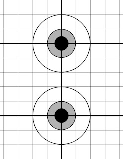 Кольцевая мишень с сеткой х2. Circular target with grid x2