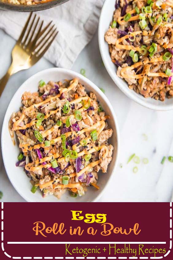 This Whole30 egg roll in a bowl with creamy chili sauce is a wonderfully flavorful, quick Whole30 recipe. This low carb, keto, and paleo recipe is an addictive Asian dinner the whole family will love. Made in one skillet