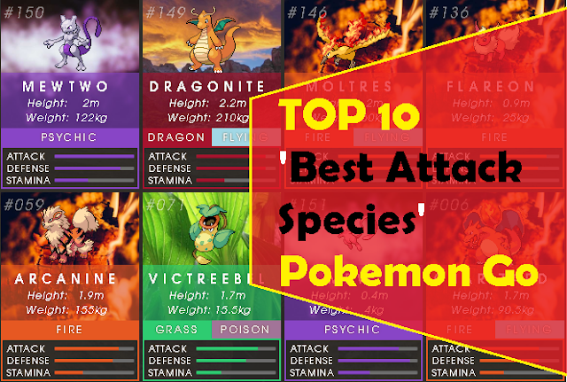 Top 10 Best Attack Species Pokemon Go