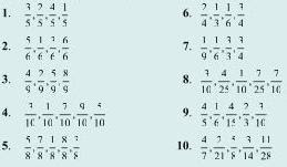 Soal Matematika SD Kelas 6 - Bilangan Pecahan