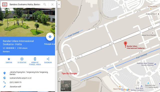 Google Maps Bandara Udara Soekarno Hatta