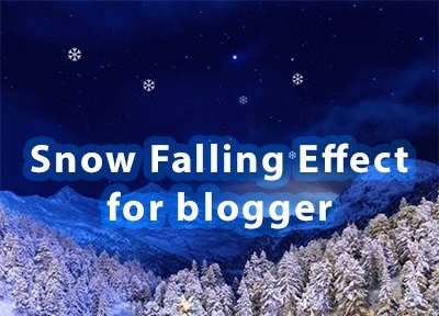 Christmas Snowfall Animation Effect to Blooger with jQuery