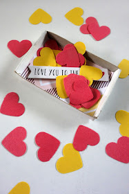 confetti hearts, how to use paper remnants, Valentine's Day crafts, 