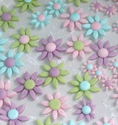 Easter fondant flowers