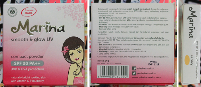 marina smooth and glow uv compact powder | japobsganbare.blogspot.com