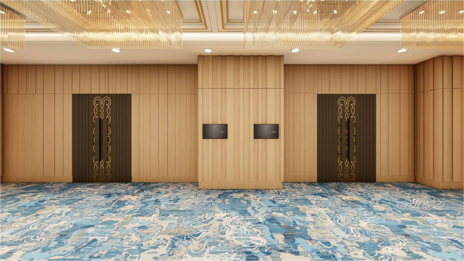 laser cutting pintu ballroom hotel agar estetik