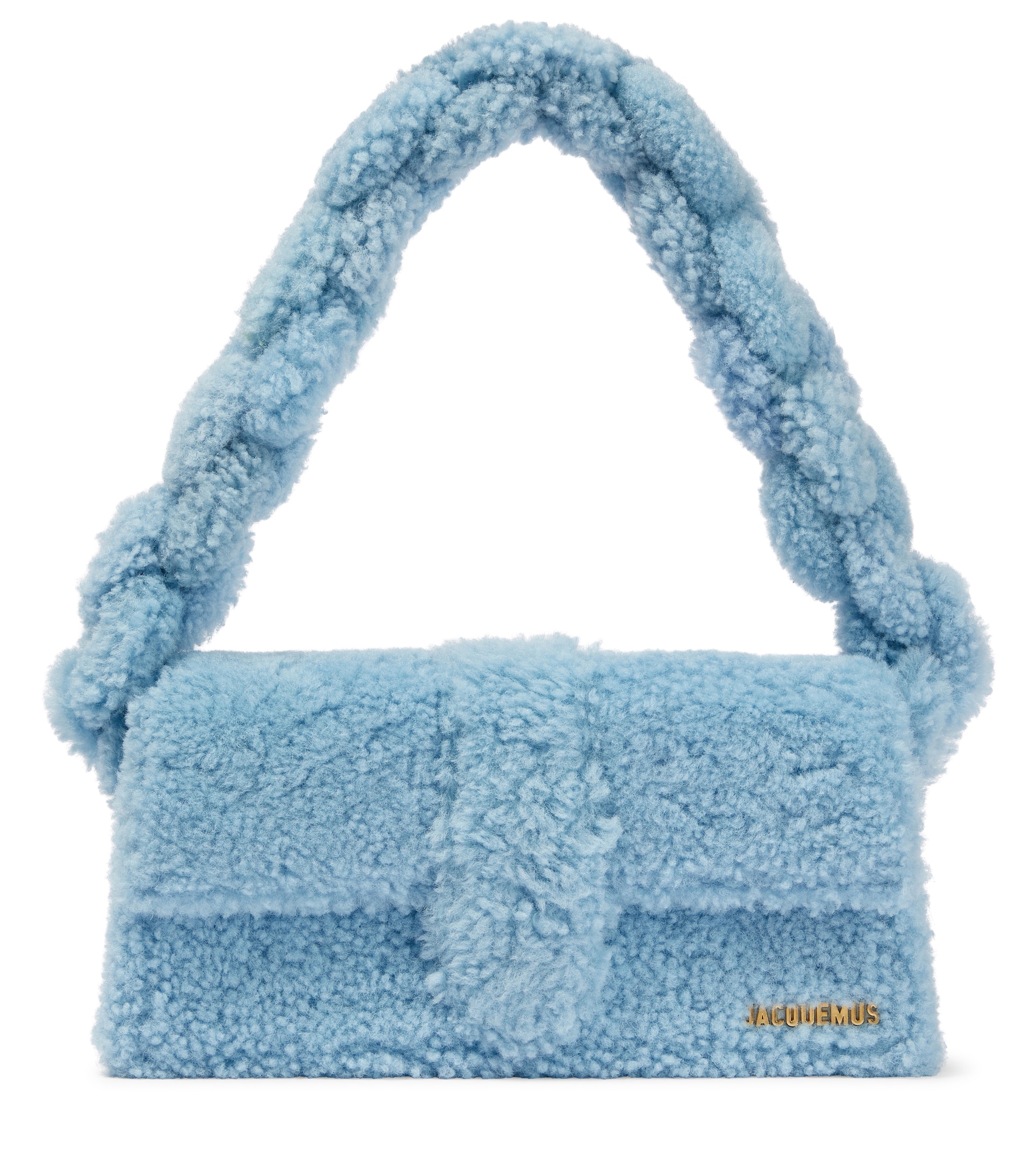 JACQUEMUS Le Bambidou shearling shoulder bag