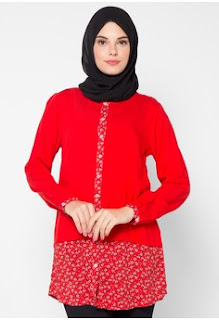 Contoh Model Baju Batik Kantor Wanita Berjilbab