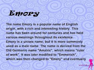 meaning of the name "Emory"