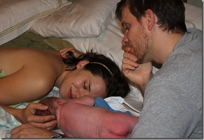three of us on bed