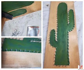 como hacer un cactus en tablero de madera