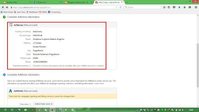 Tips Rahasia Daftar Google Adsense Dalam 5 Menit Diterima Melalui ADMOB
