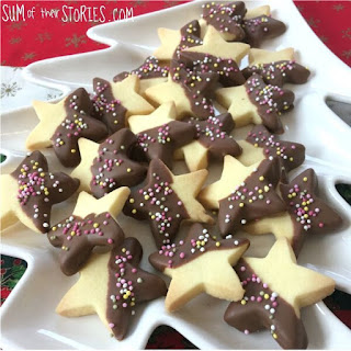 Chocolate Star Shortbread Cookies, one of my favorites at Encouraging Hearts and Home!