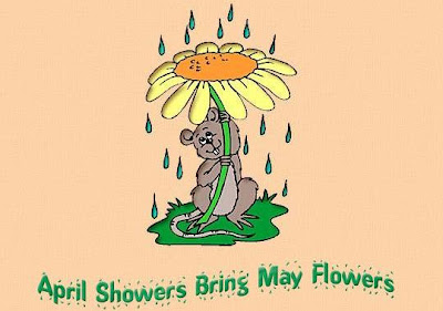 Ms. Germino's ESL class: "April showers bring May flowers."