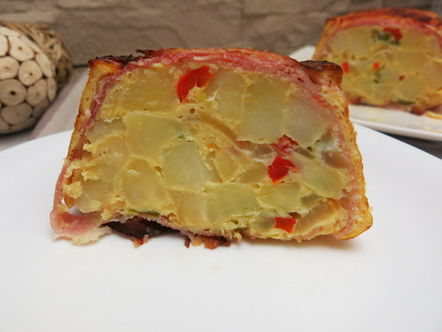 PASTEL DE TORTILLA CON BACON CRUJIENTE