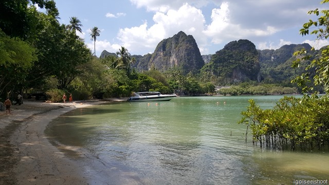 Railay East Beach at high tide.