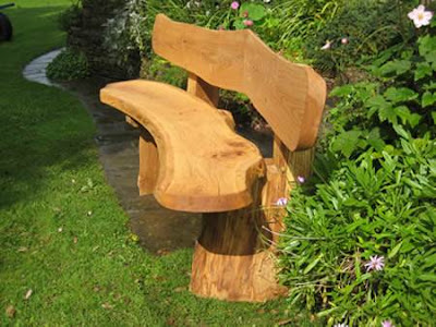 wooden garden bench