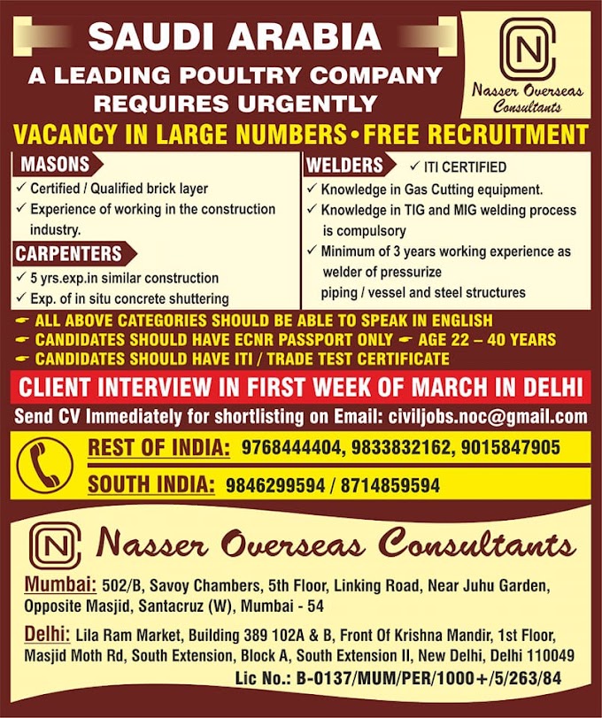 Client Interview for Poultry Company in Saudi Arabia- Free Recruitment 