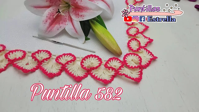 Crea rápido y fácil una bella puntilla tejida en 5 vueltas a crochet