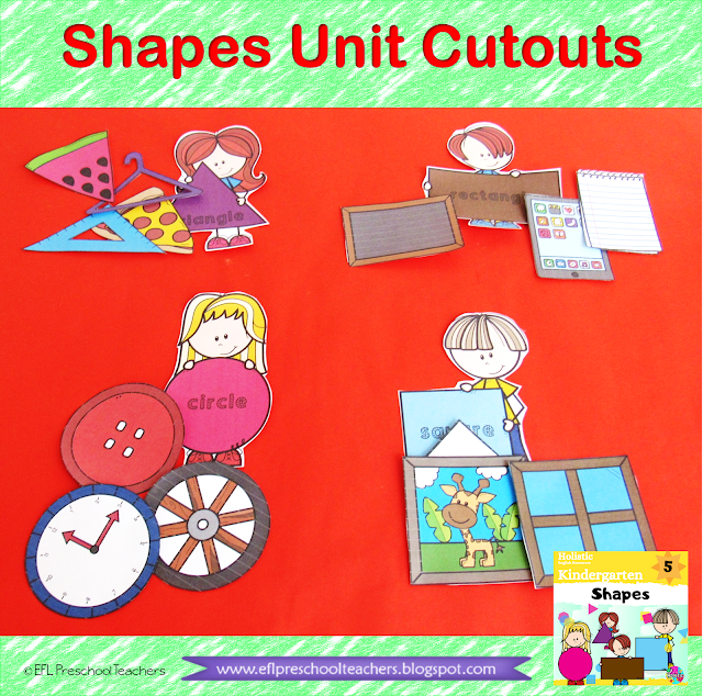 shapes cutouts sorting activity.