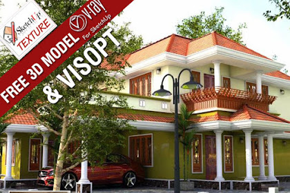 Free Sketchup Model Typical Kerala Identify Together With Vray Visopt